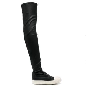 Rick Owens thigh-high flatform boots